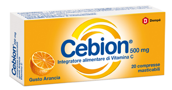 CEBION MASTICABILE ARANCIA VITAMINA C 500 MG 20 COMPRESSE - Farmacia Mortise