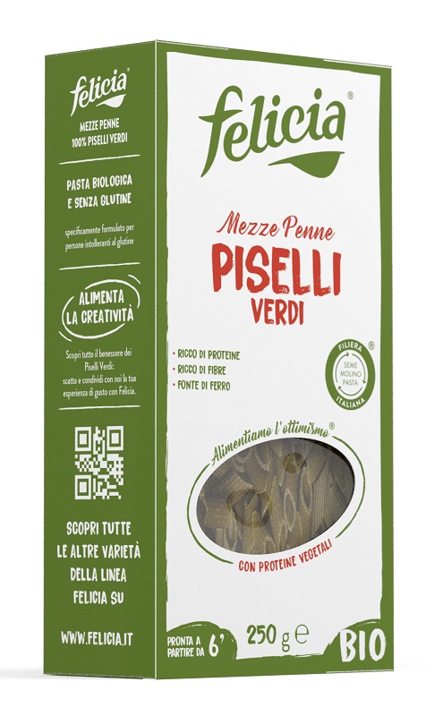 FELICIA BIO MEZZE PENNE PISELLI VERDI 250 G - Farmacia Mortise