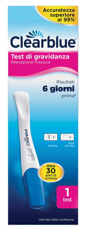 TEST DI GRAVIDANZA CLEARBLUE RILEVAZIONE PRECOCE 1 PEZZO - Farmacia Mortise