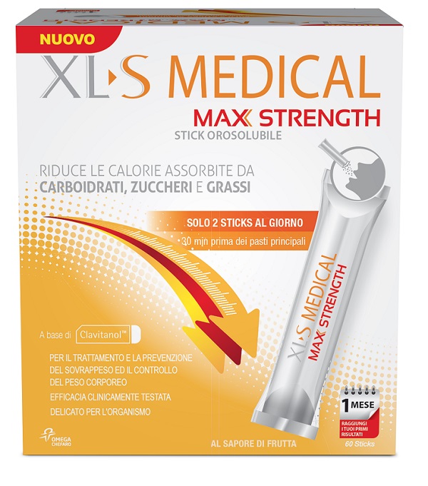 XLS MEDICAL MAX STRENGTH 60 STICK OROSOLUBILI - Farmacia Mortise