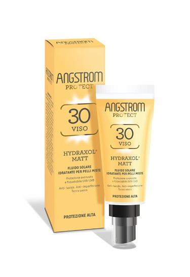 ANGSTROM PROTECT HYDRAXOL MATT FLUIDO SOLARE PROTEZIONE 30 PELLI MISTE 40 ML - Farmacia Mortise