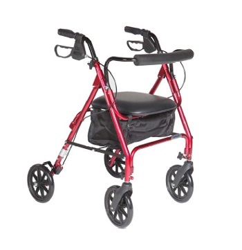 DEAMBULATORE DELUXE 4 RUOTE / FRENO / SEDILE - Farmacia Mortise