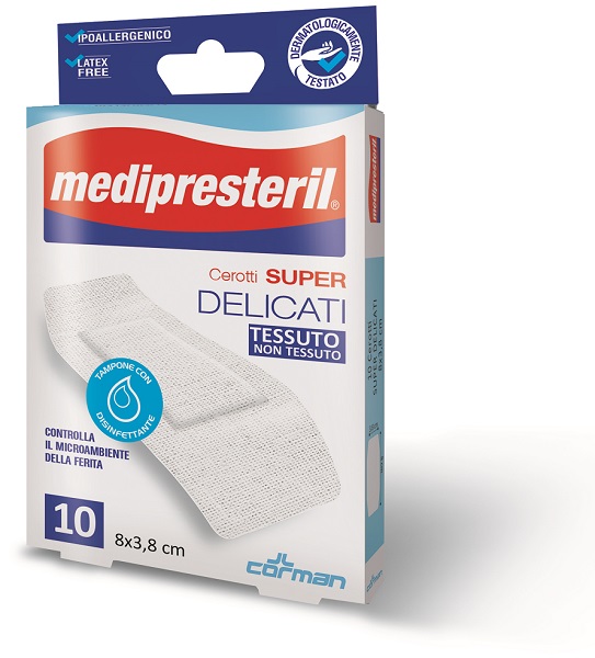 MEDIPRESTERIL CEROTTI DELICATI SUPER 8 X 3,8 10 PEZZI - Farmacia Mortise