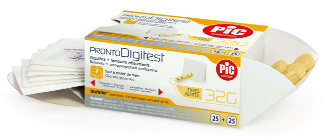 LANCETTE PUNGIDITO PIC PRONTO DIGITEST GAUGE 32 25 PEZZI - Farmacia Mortise