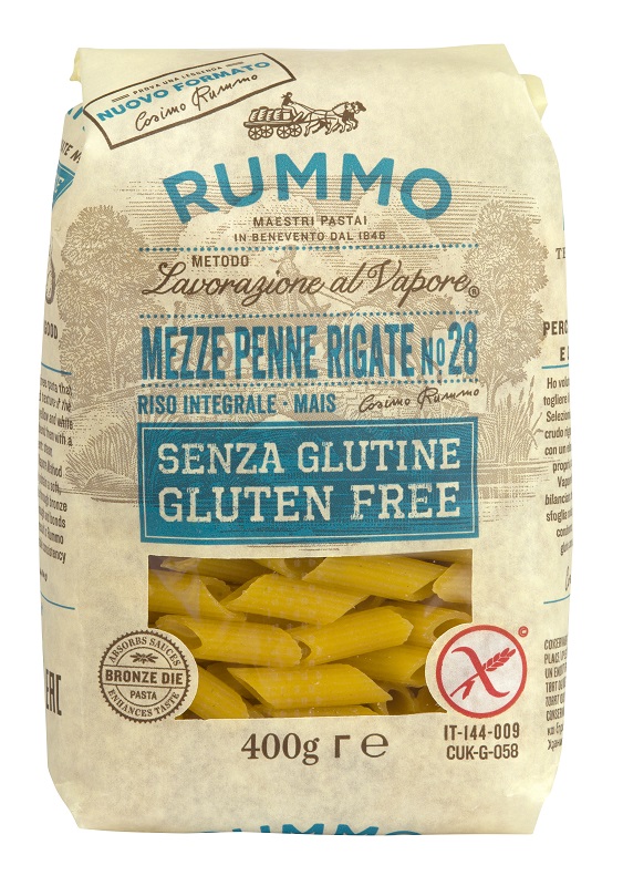 RUMMO MEZZE PENNE RIGATE N28 RISO INTEGRALE E MAIS 400 G - Farmacia Mortise