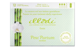 ILLEDI ASSORBENTI LADY NORMAL SENZA ALI POST PARTO TAGLIA MEDIUM 12 PEZZI - Farmacia Mortise