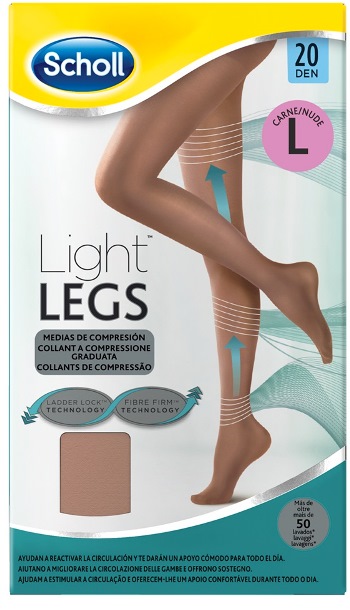 SCHOLL LIGHTLEGS 20 DENARI TAGLIA L COLORE NUDE 1 PAIO - Farmacia Mortise