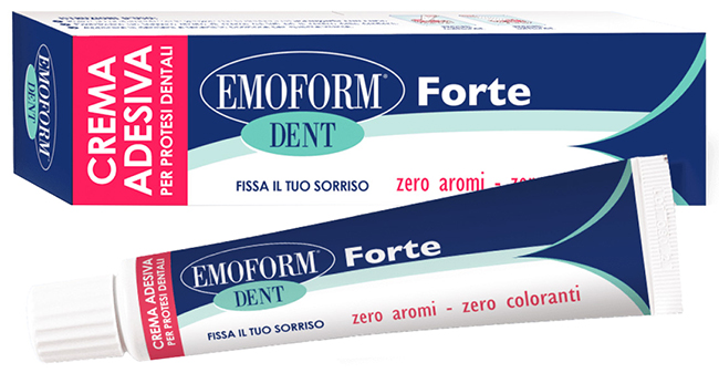 CREMA ADESIVA EMOFORM DENT FORTE PER PROTESI DENTALI 70 G TAGLIO PREZZO - Farmacia Mortise