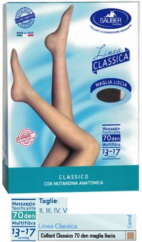 SAUBER CLASSICO COLLANT 70 DENARI MAGLIA LISCIA CAMEL 4 - Farmacia Mortise