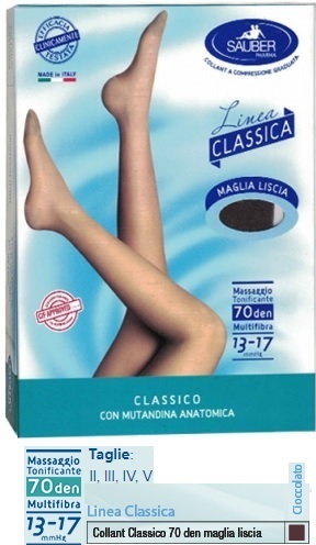 SAUBER CLASSICO COLLANT 70 DENARI MAGLIA LISCIA CIOCCOLATO 4 - Farmacia Mortise