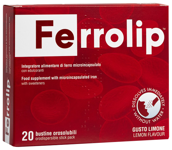 FERROLIP 20 BUSTINE OROSOLUBILI GUSTO LIMONE - Farmacia Mortise