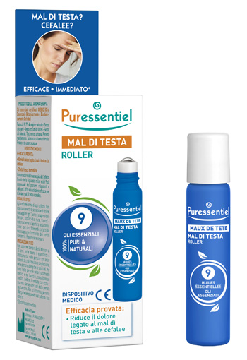 PURESSENTIEL ROLLER MAL DI TESTA AI 9 OLI ESSENZIALI 5 ML - Farmacia Mortise