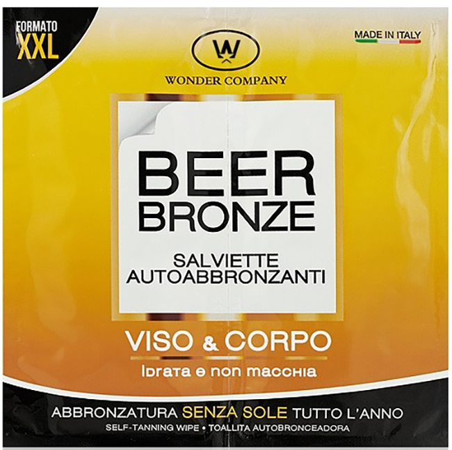 BEER BRONZE SALVIETTE AUTOABBRONZANTI 2 BUSTE - Farmacia Mortise