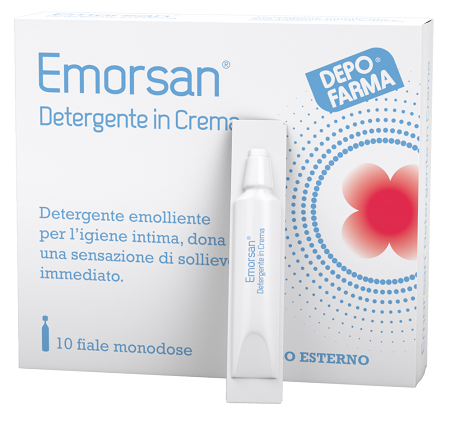 EMORSAN DETERGENTE IN CREMA 10 FIALE MONODOSE DA 3,5 ML - Farmacia Mortise
