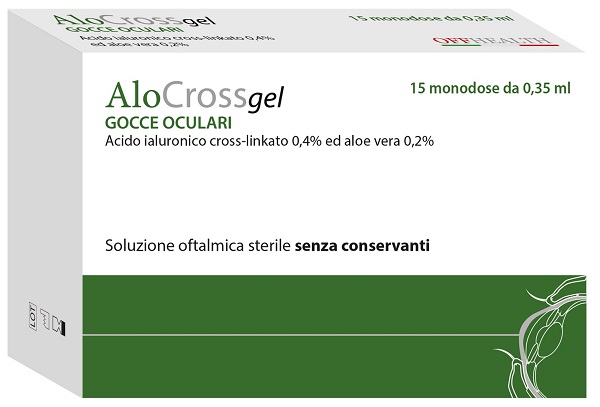 ALOCROSS SOLUZIONE OFTALMICA ACIDO IALURONICO CROSS-LINKATO 0,2% E ALOE VERA 15 MONODOSE DA 0,35 ML - Farmacia Mortise