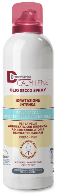 DERMOVITAMINA CALMILENE OLIO SECCO SPRAY IDRATAZIONE INTENSA PER PELLE SECCA, MOLTO SECCA E SENSIBILE 200 ML - Farmacia Mortise
