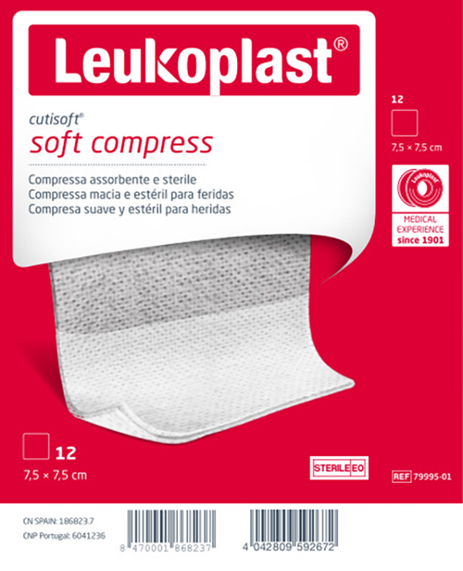 GARZA IDROFILA COMPRESSA CUTISOFT TESSUTO NON TESSUTO 7,5X7,5 CM 12 PEZZI - Farmacia Mortise