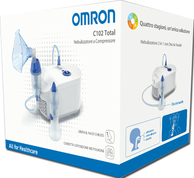 NEBULIZZATORE A PISTONE OMRON C102 TOTAL - Farmacia Mortise