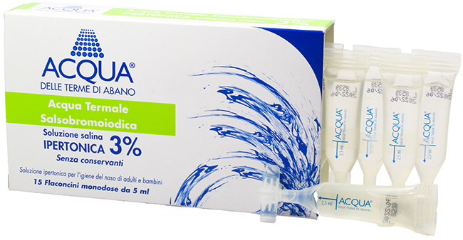 ACQUA DELLE TERME DI ABANO SOLUZIONE IPERTONICA 3% PER LAVAGGIO NASALE - Farmacia Mortise