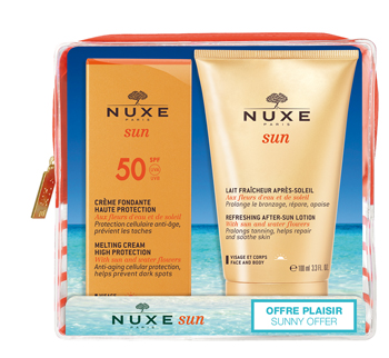 NUXE SUN TROUSSE CREMA SOLARE ANTI-ETA' VISO SPF50 50 ML + LATTE DOPOSOLE VISO E CORPO 100 ML - Farmacia Mortise