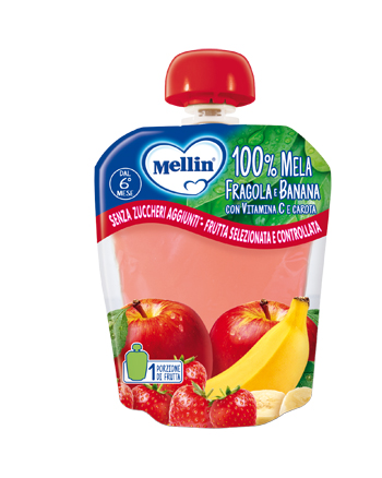 MELLIN POUCH MELA/FRAGOLA/BANANA 90 G - Farmacia Mortise