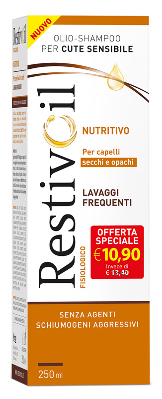 RESTIVOIL NUTRITIVO PER CAPELLI SECCHI E OPACHI LAVAGGI FREQUENTI OFFERTA SPECIALE 250 ML - Farmacia Mortise
