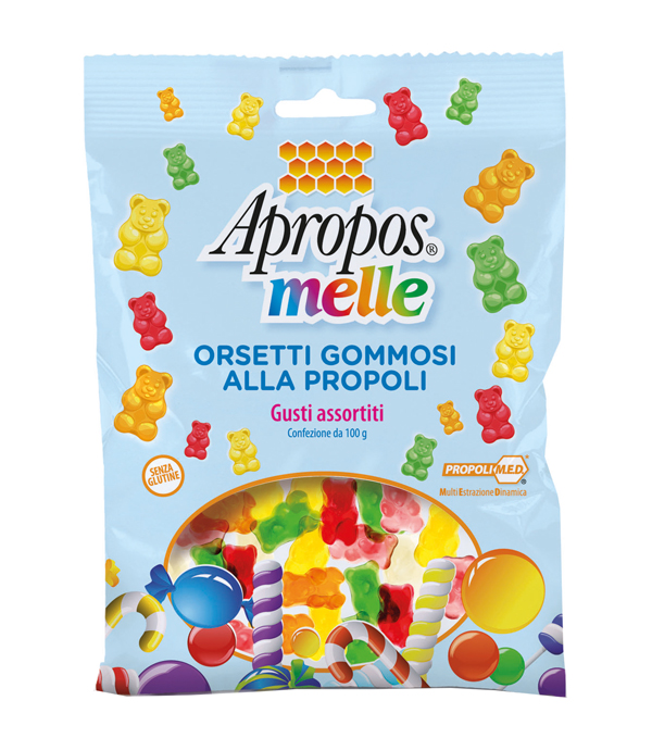 APROPOS MELLE ORSETTI GOMMOSI ALLA PROPOLI GUSTI ASSORTITI 100 G - Farmacia Mortise
