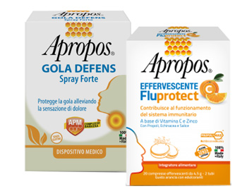 APROPOS SPRAY FORTE + C FLUPROTECT EFFERVESCENTE - Farmacia Mortise
