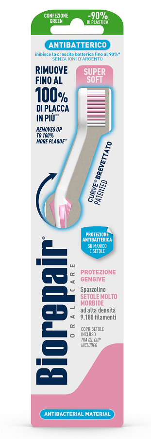 BIOREPAIR ORAL CARE ANTIBATTERICO SPAZZOLINO PIU' COMFORT PROTEZIONE GENGIVE SETOLE SUPER SOFT - Farmacia Mortise