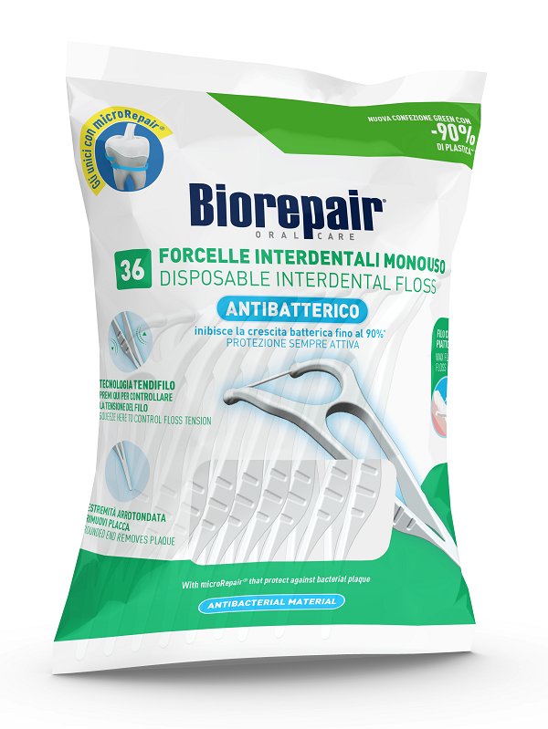 BIOREPAIR ORAL CARE ANTIBATTERICO FORCELLE INTERDENTALI MONOUSO 36 PEZZI - Farmacia Mortise