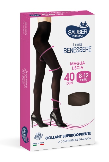 COLLANT SUPERCOPRENTE SAUBER 8-12MMHG NERO 2 - Farmacia Mortise