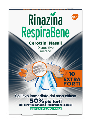 RINAZINA RESPIRABENE CEROTTI NASALI EXTRA FORTI 10 PEZZI - Farmacia Mortise