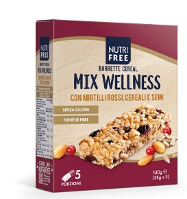 NUTRIFREE BARRETTE CEREAL MIX WELLNESS 28 G X 5 - Farmacia Mortise