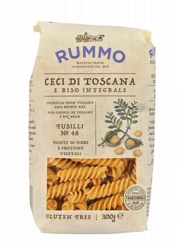 RUMMO FUSILLI N 48 CECI DI TOSCANA E RISO INTEGRALE 300 G - Farmacia Mortise