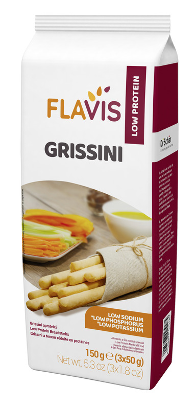 FLAVIS GRISSINI APROTEICI 3 PORZIONI DA 50 G - Farmacia Mortise