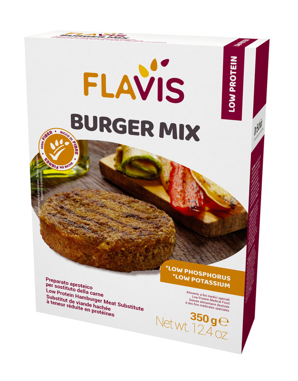FLAVIS BURGER MIX PREPARATO APROTEICO PER SOSTITUTO DELLA CARNE 350 G - Farmacia Mortise