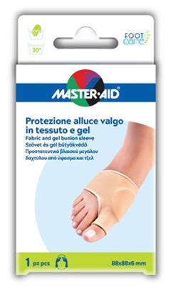 PROTEZIONE IN GEL E TESSUTO MASTER-AID FOOTCARE PER ALLUCE VALGO 1 PEZZO D5 - Farmacia Mortise