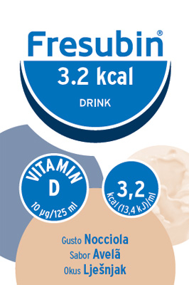 FRESUBIN 3,2 KCAL DRINK NOCCIOLA 4 X 125 ML - Farmacia Mortise