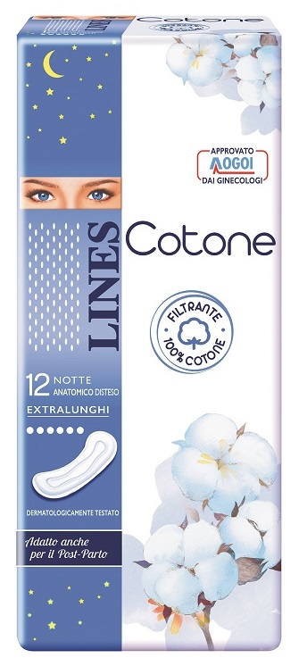 LINES COTONE NON ULTRA NOTTE DISTESI 12 PEZZI - Farmacia Mortise