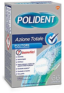 POLIDENT AZIONE TOTALE 66 COMPRESSE PULITORE PER PROTESI QUOTIDIANO - Farmacia Mortise
