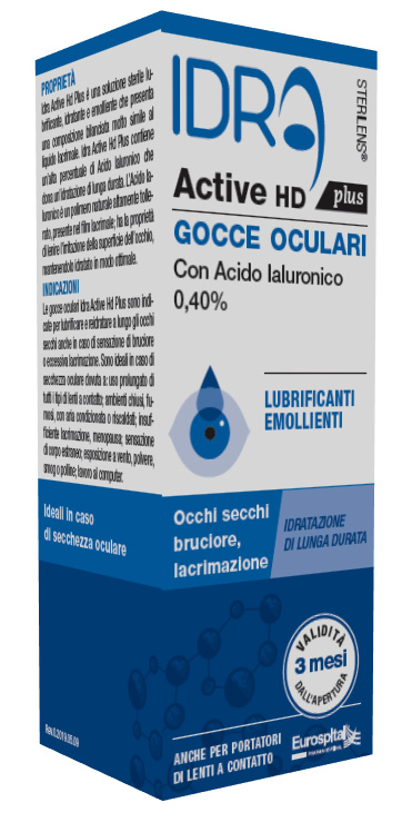 GOCCE OCULARI STERILENS IDRA ACTIVE HD PLUS 10 ML CON ACIDO IALURONICO 0,40% - Farmacia Mortise