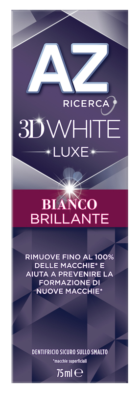 AZ 3D WHITE LUXE BIANCO BRILLANTE DENTIFRICIO 75 ML - Farmacia Mortise