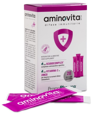 AMINOVITA PLUS DIFESE IMMUNITARIE 20 STICK PACK X 2,5 G - Farmacia Mortise