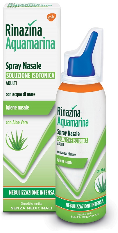 RINAZINA AQUAMARINA ISOTONICA ALOE SPRAY NEBULIZZAZIONE INTENSA 100 ML - Farmacia Mortise
