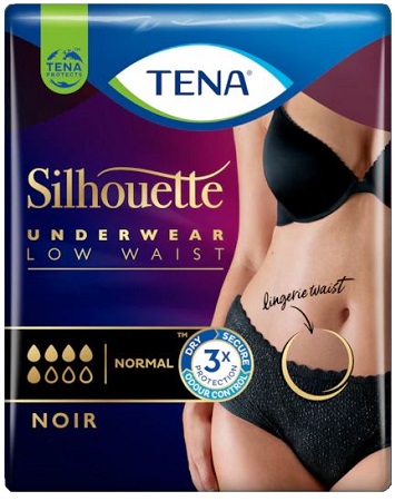 TENA SILHOUETTE NOIR M 10 PEZZI - Farmacia Mortise