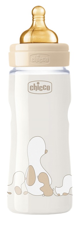 CHICCO BIBERON ORIGINAL 330ML TOUCH REGULAR UNISEX CON TETTARELLA IN CAUCCIU' - Farmacia Mortise