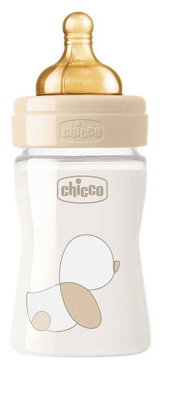 CHICCO BIBERON ORIGINAL 150ML VETRO 1 FORO 1 FORO UNISEX CON TETTARELLA IN CAUCCIU' - Farmacia Mortise