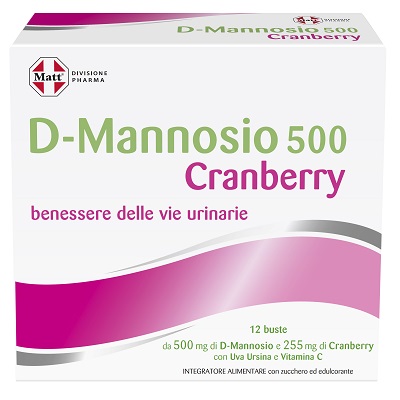 MATT DIVISIONE PHARMA D-MANNOSIO 500 CRANBERRY 12 BUSTINE - Farmacia Mortise