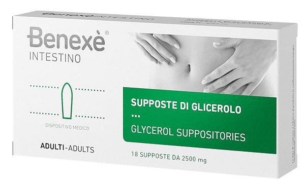 SUPPOSTE DI GLICEROLO PER ADULTI BENEXE' INTESTINO 18 PEZZI - Farmacia Mortise
