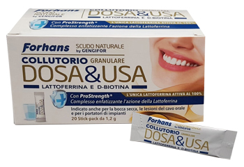 FORHANS DOSA & USA COLLUTORIO GRANULARE 20 STICK PACK - Farmacia Mortise